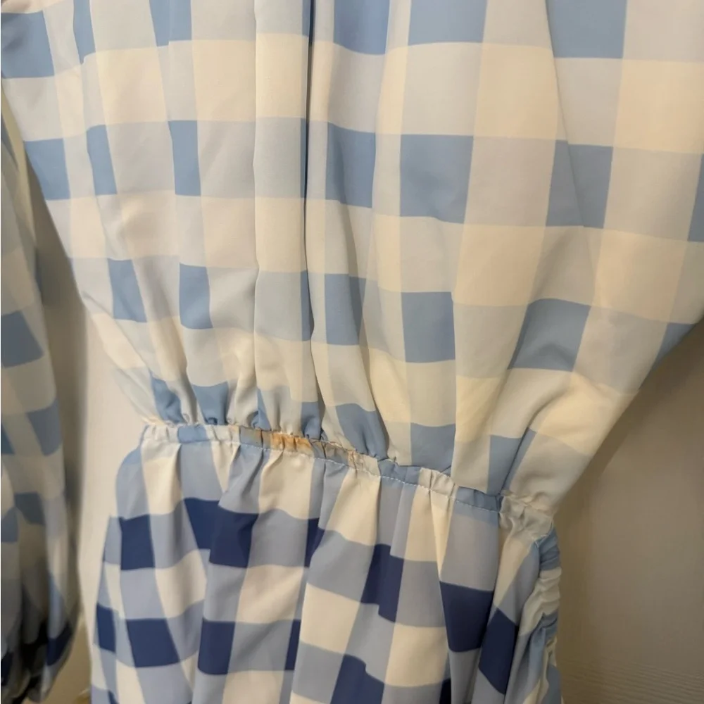 Staud Blanche Checkered Midi Dress, Size XS - Picture 5 of 6